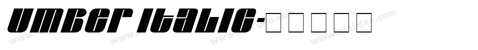 Umber Italic字体转换